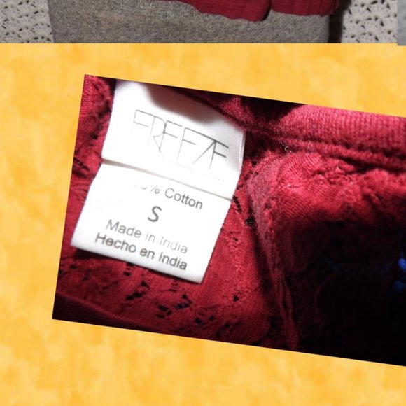 FREEZE Maroon Top Open Shoulder - Picture 4 of 5